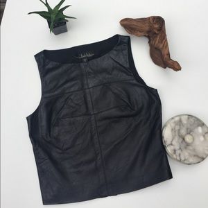 Leather Nicole Miller shirt
